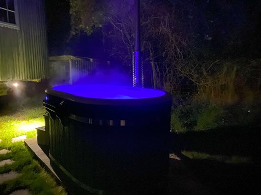 Glamping with a hot tub